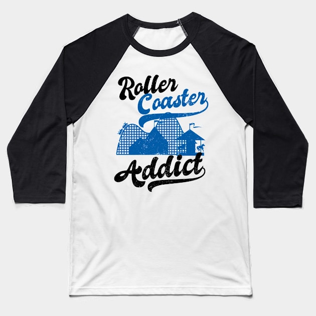 Roller Coaster Shirt | Addict Gift Baseball T-Shirt by Gawkclothing